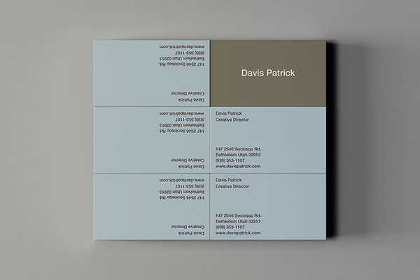 A Grid of Six Business Cards Mockup FREE PSD