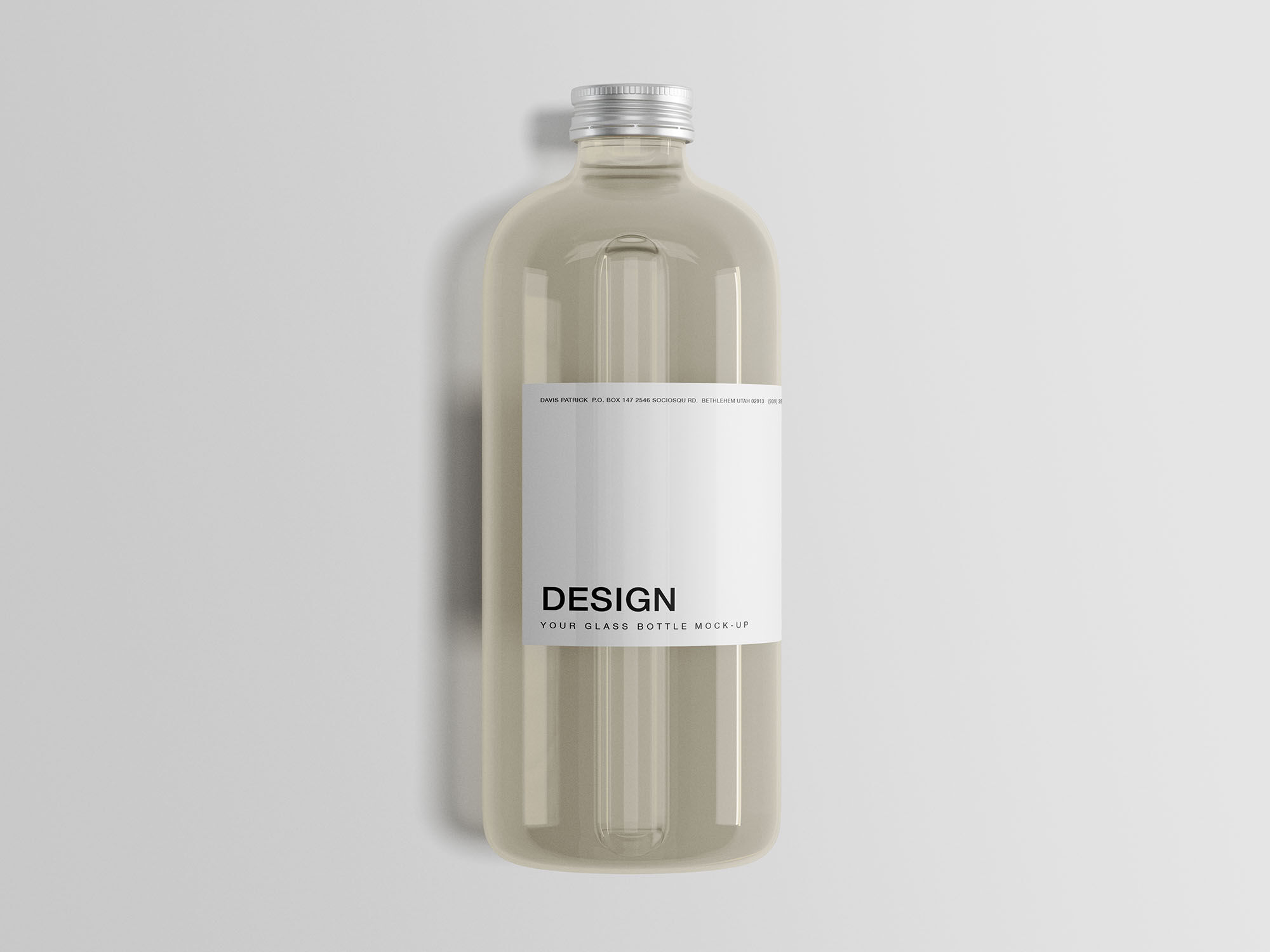 Small Glass Bottle Mockup — Mr.Mockup