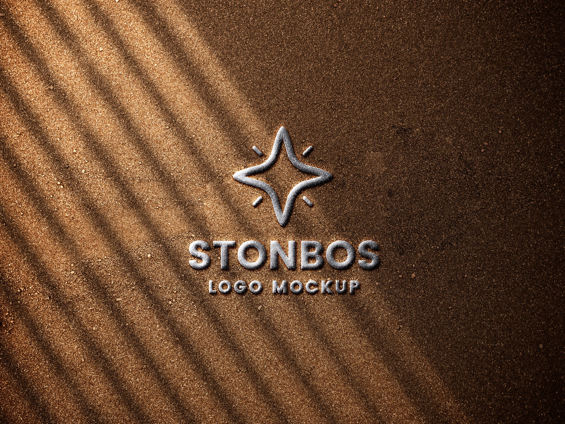Free Minimal Stone Emboss Logo Mockup FREE PSD