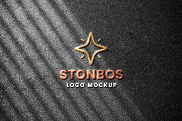 Free Minimal Stone Emboss Logo Mockup FREE PSD
