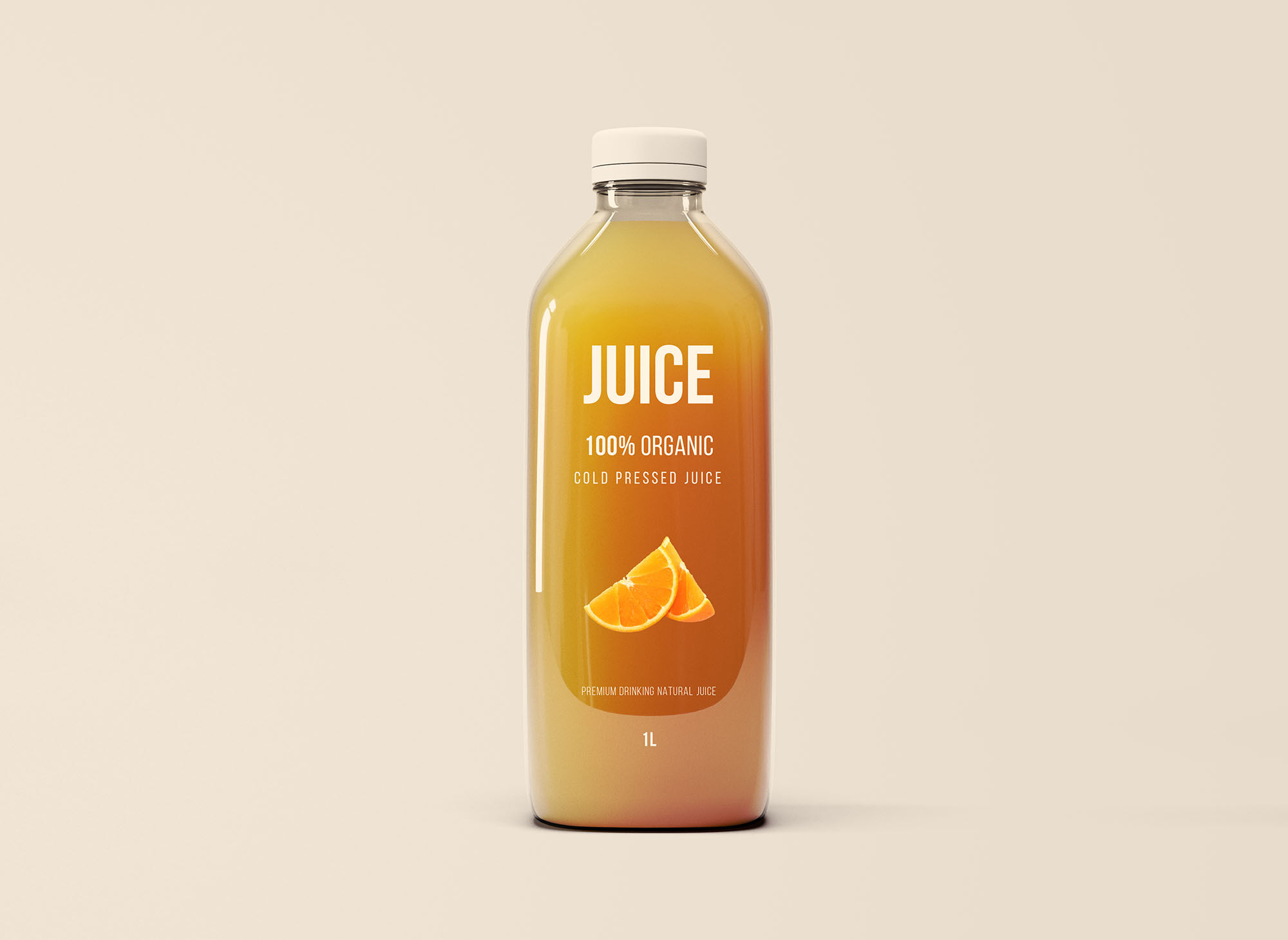 Glass Juice Bottle Mockup FREE PSD