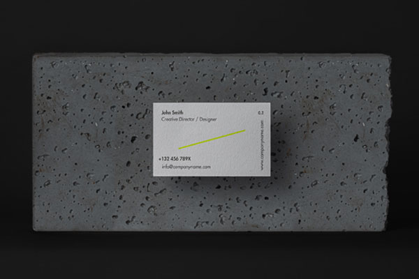 High Quality Psd Business Card On Stone Mockup FREE PSD