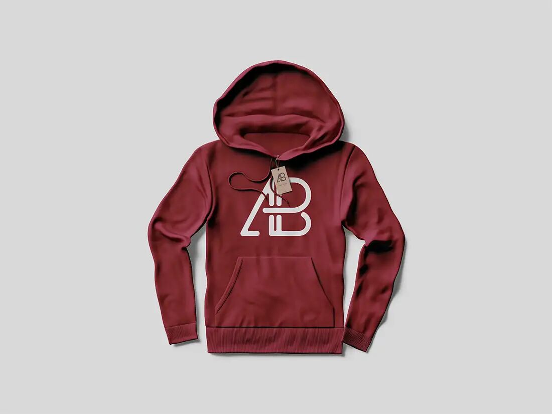 Hoodie With Tag Mockup In Four Different Colors FREE PSD