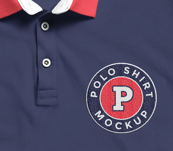 Mockup Featuring Back and Front View of a Polo Shirt FREE PSD