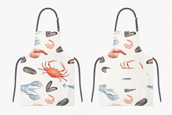 Mockup Featuring Customizable Apron wih a Pocket FREE PSD