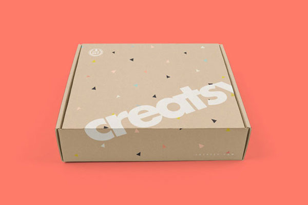 Mockup Featuring Two views of a Mailing Box FREE PSD