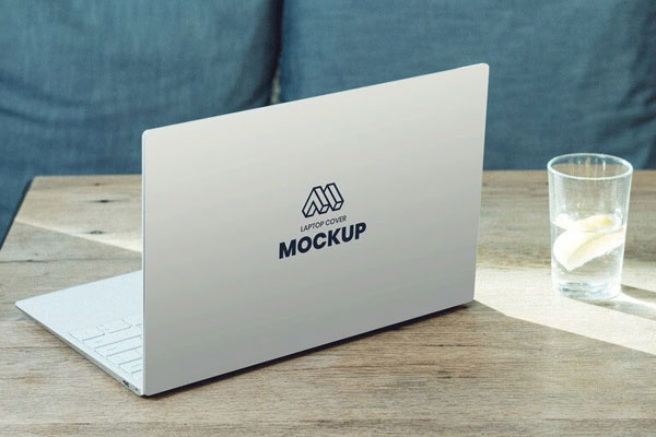 Mockup Including a Laptop Back Cover in a Realistic Stetting FREE PSD