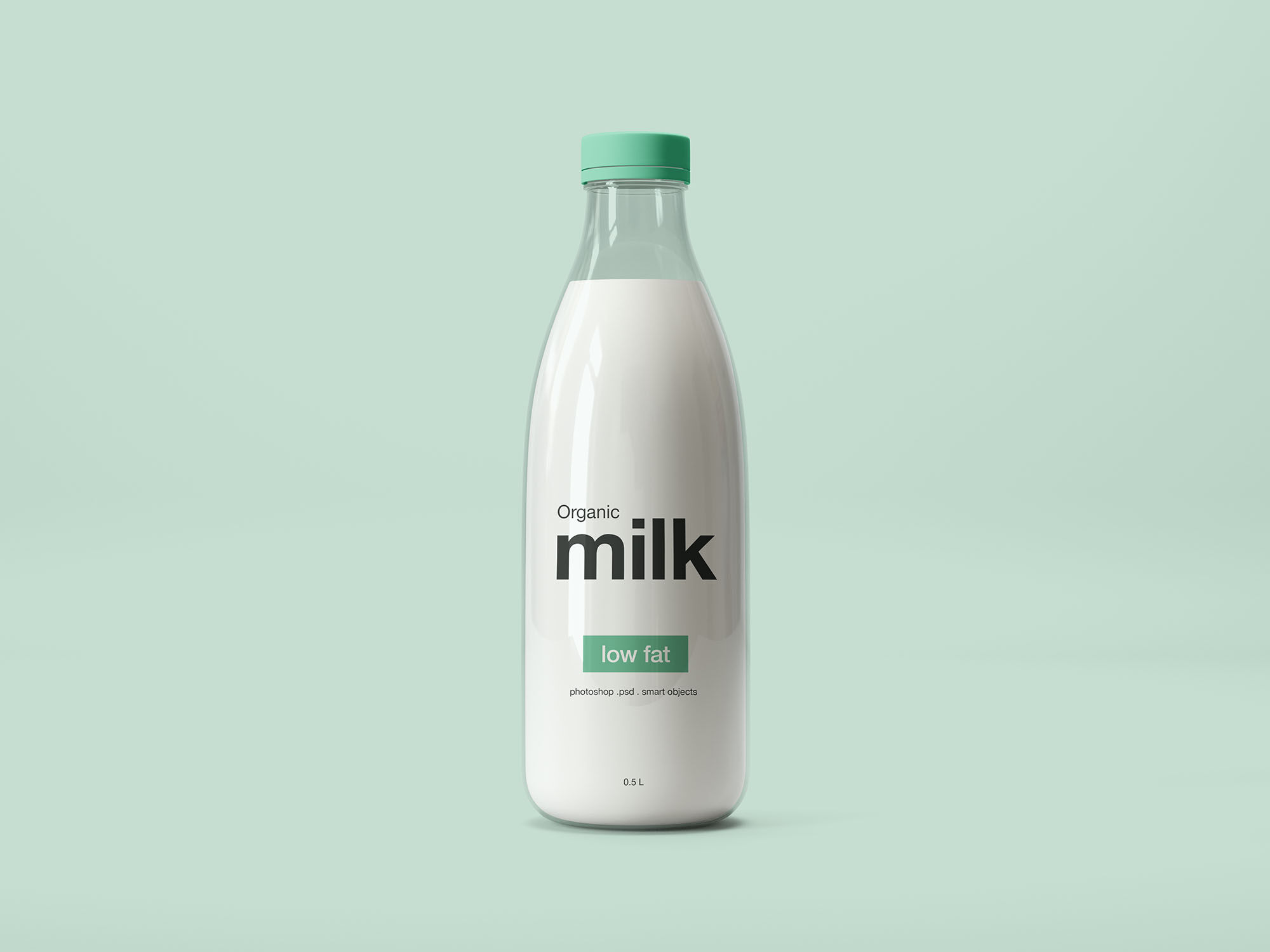 Organic Milk in Glass Bottle, Eco-Friendly