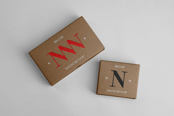 Paper Box Mockups in Different Sizes FREE PSD