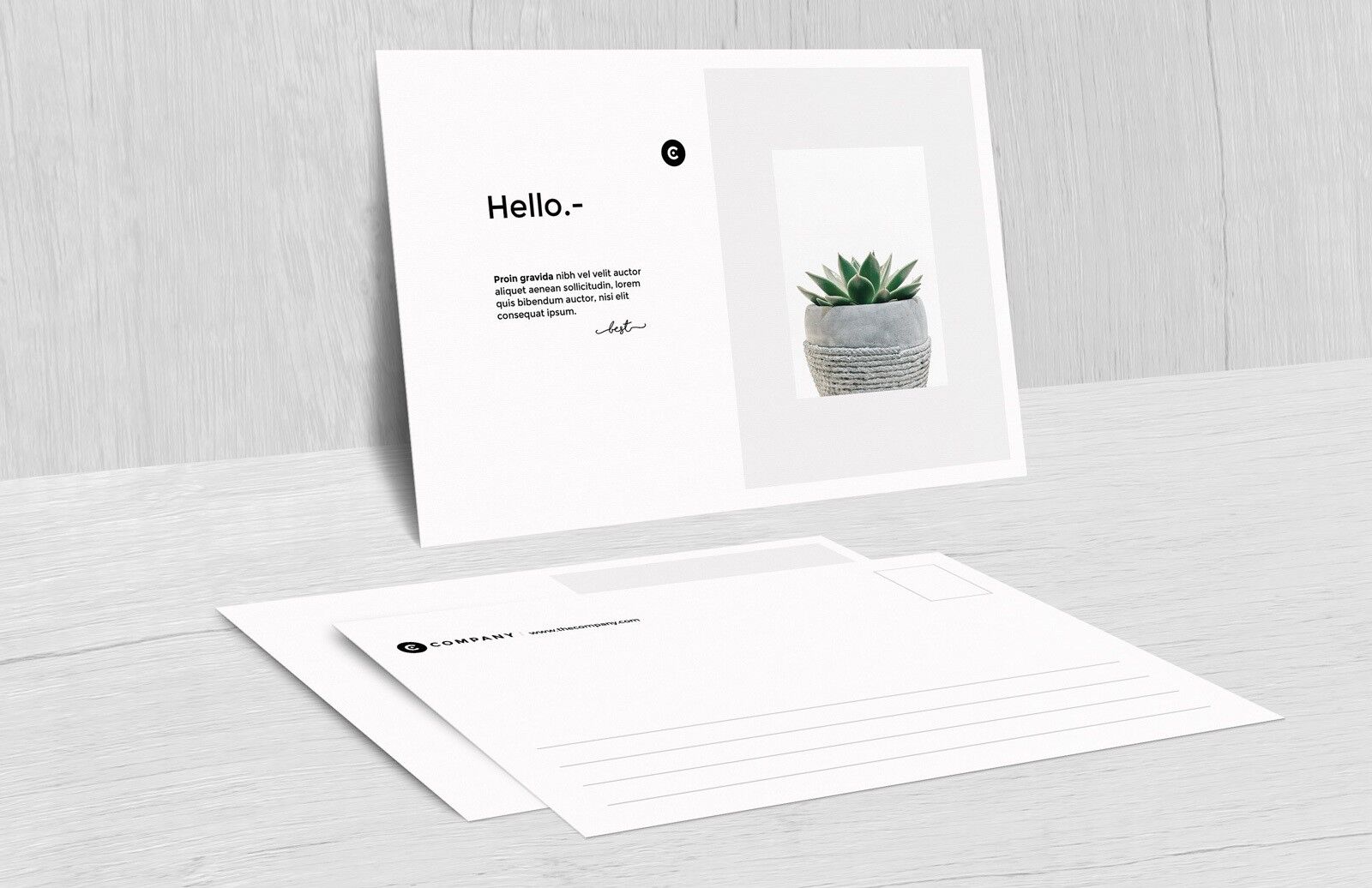 Postcard Mockup In Different Angles FREE PSD