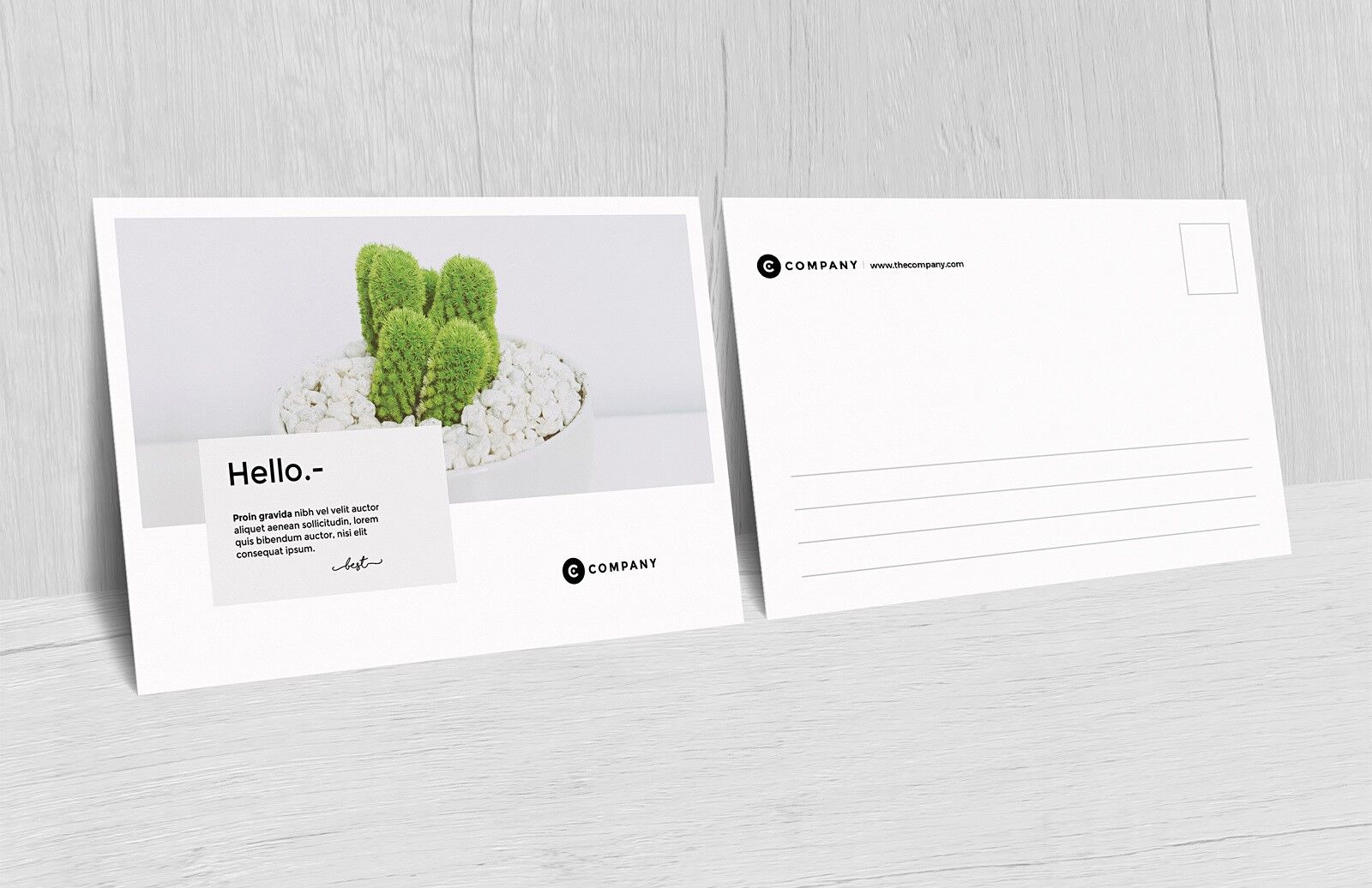 Postcard Mockup In Different Angles FREE PSD