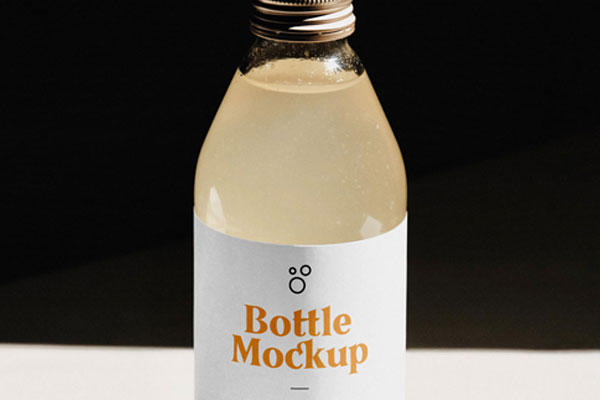 Realistic Glass Juice Bottles Mockup - Mockup Daddy