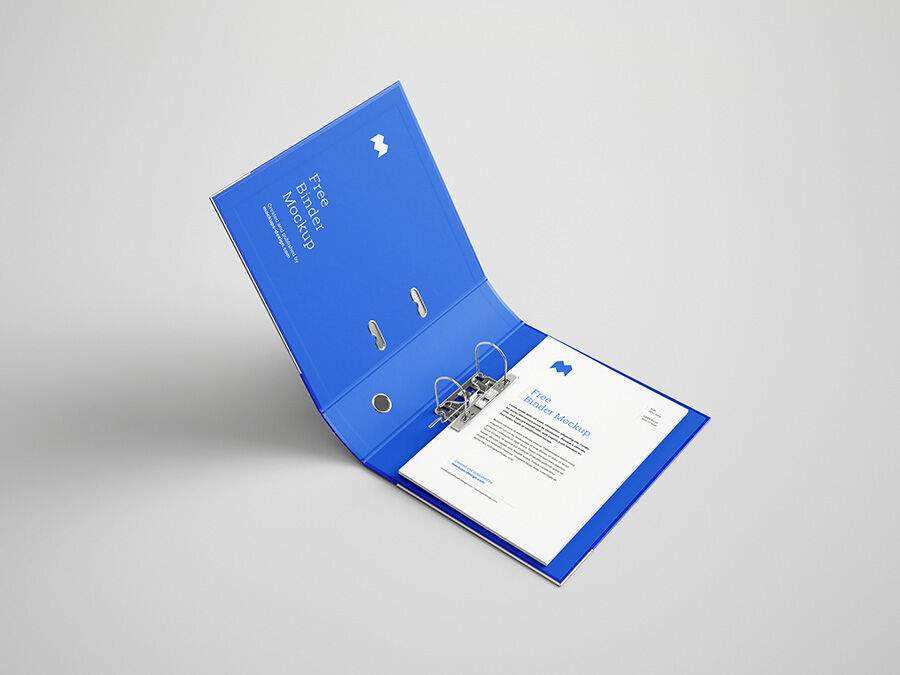 Realistic High-quality Binder Mockup with 5 shots FREE PSD