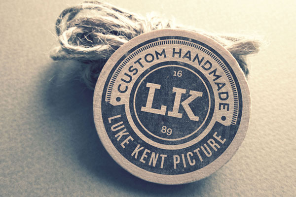 Round Vintage Logo Mockup FREE PSD