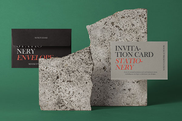Stunning Envelope And Invitation Card Mockup FREE PSD
