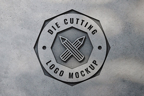 Stone and Metal Logo Mockup FREE PSD