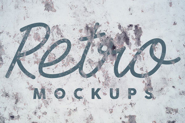 A Set of Three PSD Retro Walls Mockup FREE PSD