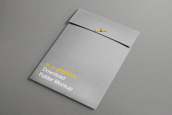 A4 Folder Fasten by a Tiny Wood Mockup FREE PSD