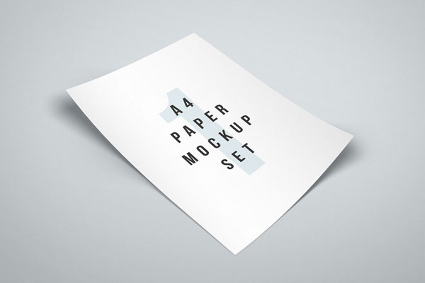 A4 Paper Mockup Set with Three Different Shots FREE PSD