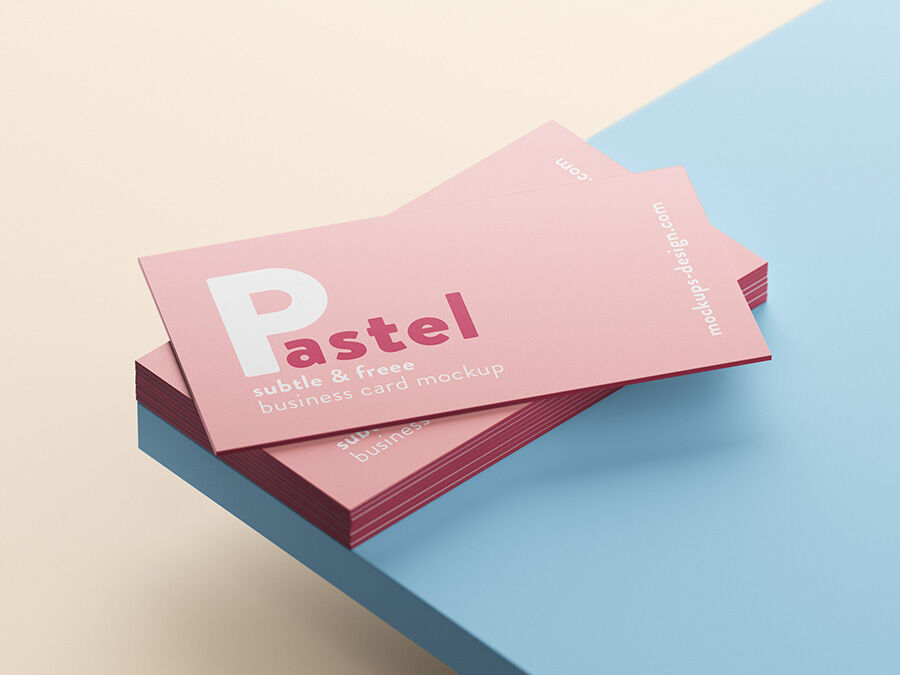 Business Cards Mockup with casual design FREE PSD