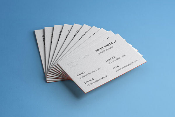 Business Cards On Blank Background Mockup FREE PSD