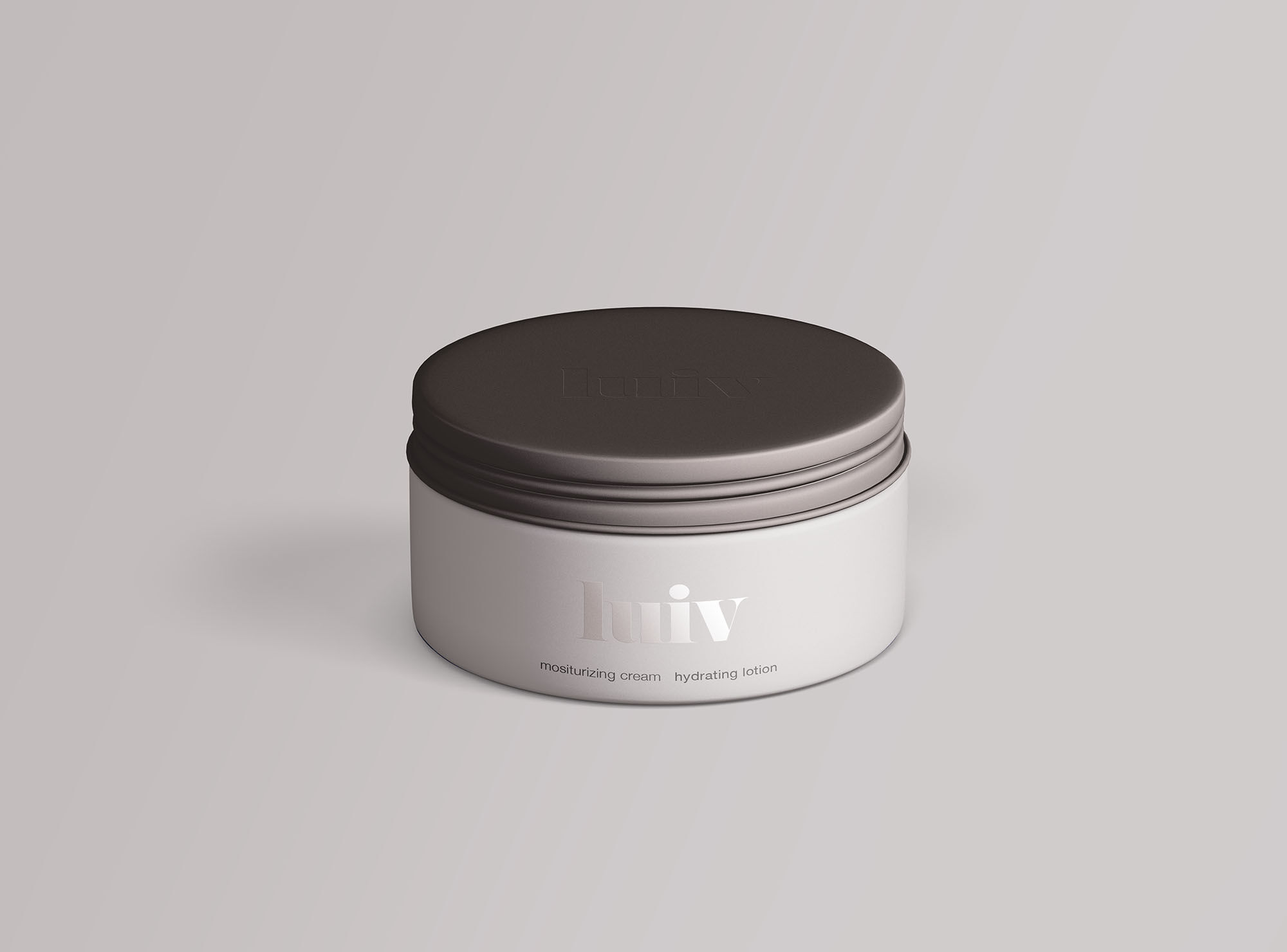 Cosmetics Jar Mockup In White Color With Cap FREE PSD
