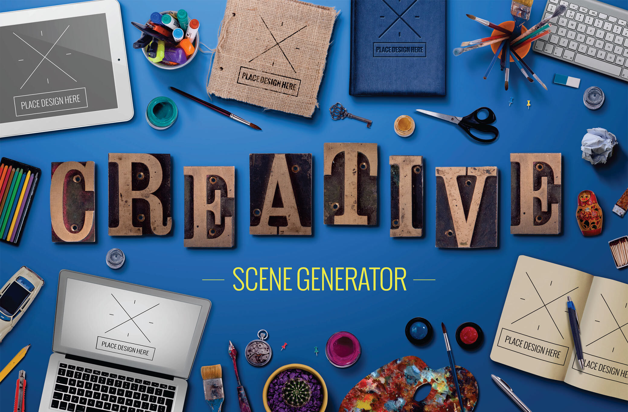 Creative Scene Generator for Stationery Purpose FREE PSD