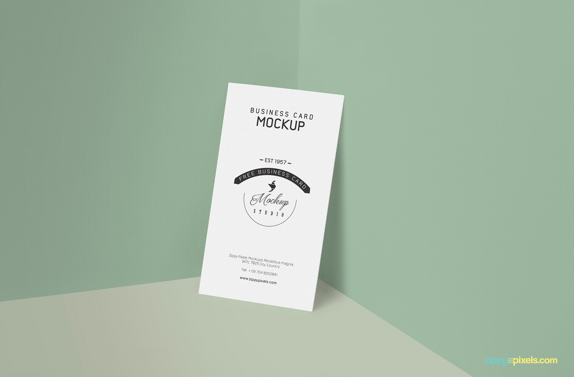 Customizable Vertical Subtle Business Card Mockup FREE PSD