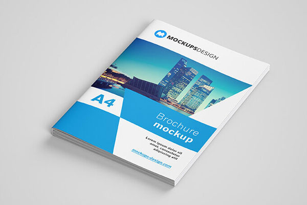 Eight Shots of an A4 Brochure Mockup Free Download | Resource Boy