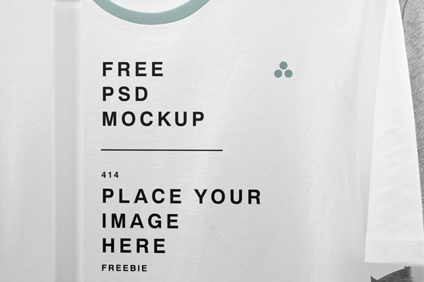 Four Hanging T-shirt Mockup with Cloth-hangers FREE PSD