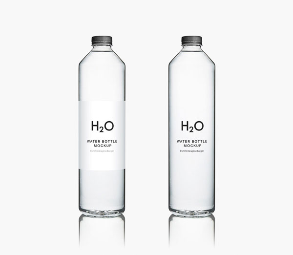 Free Transparent Water Bottle Mockup FREE PSD