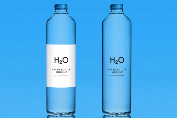 Clear water bottle mockup - Smarty Mockups