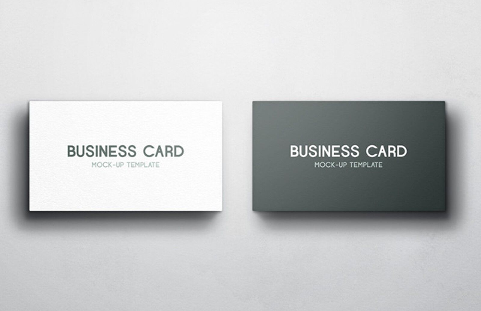 Front and Back Overhead Shot of Business Card Mockup Free Download ...