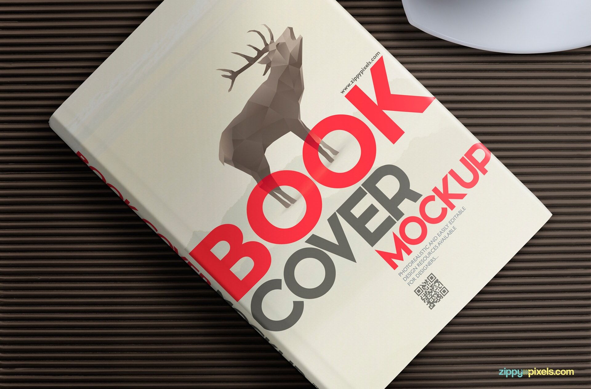Hardcover Book Mockup with Cup of Coffee Showcase FREE PSD