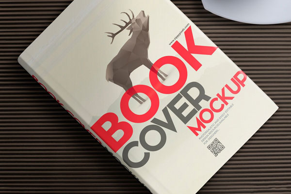 Hardcover Book Mockup with Cup of Coffee Showcase FREE PSD
