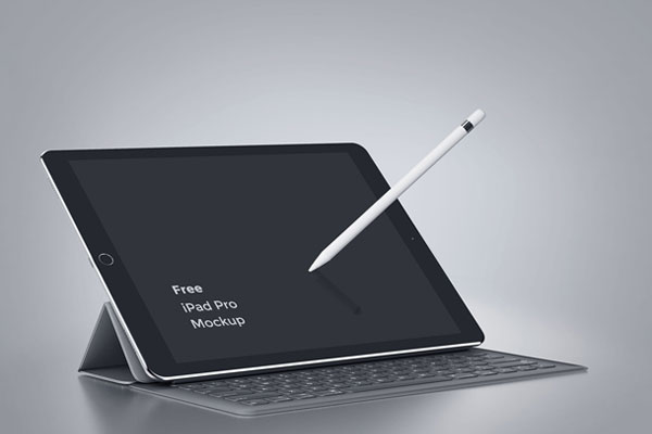 2 iPad Pro Mockup with Pen and Smart Keyboard (FREE) - Resource Boy