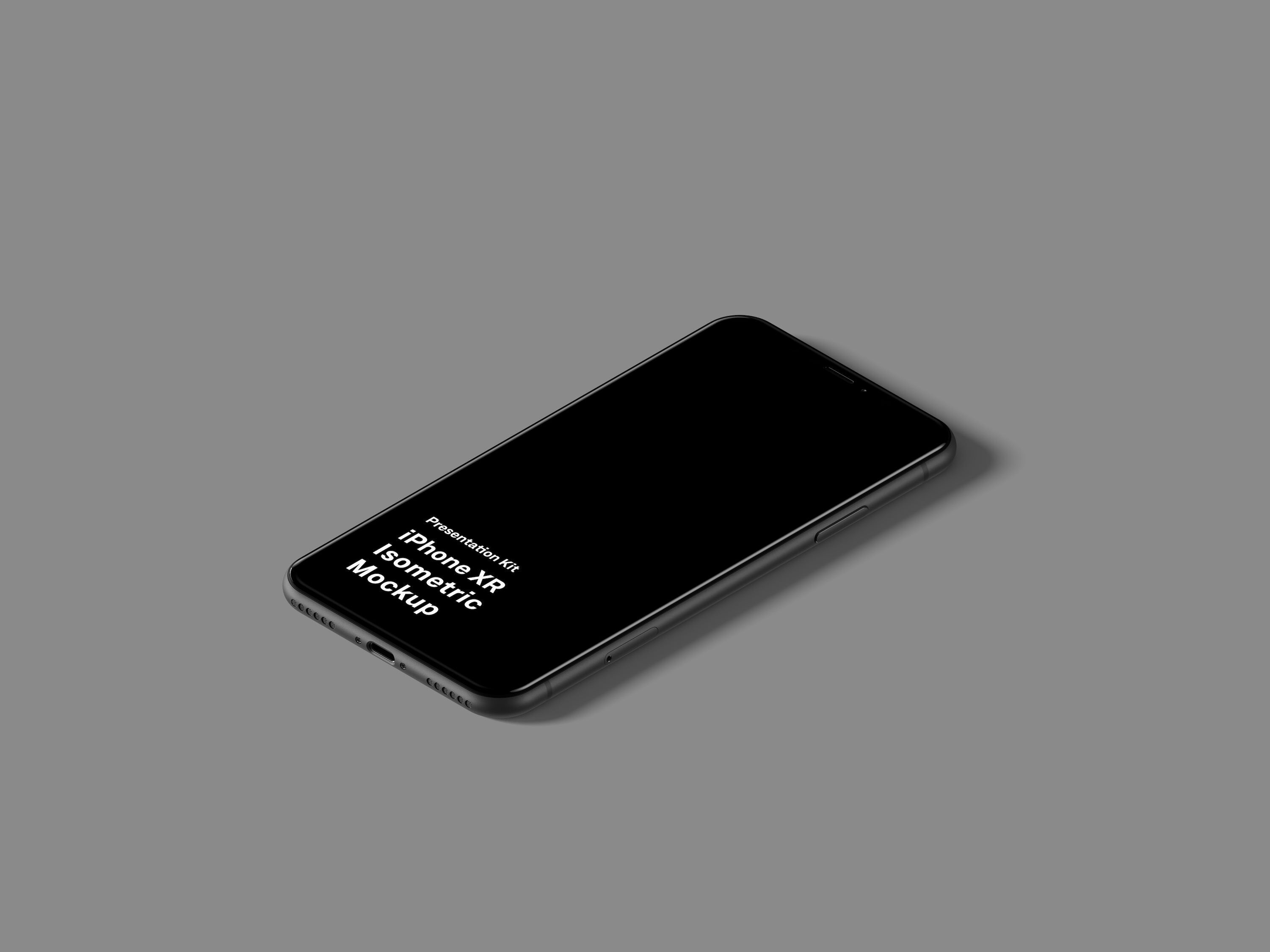 iPhone XR Floating or Fitted on Surface Mockup FREE PSD