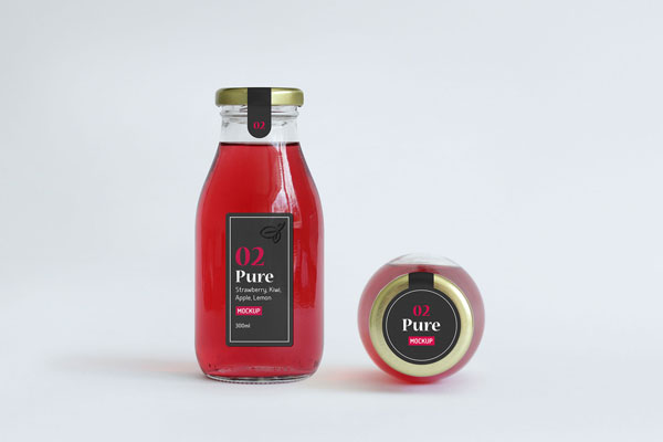 Juice Bottle Packaging Mockup FREE PSD