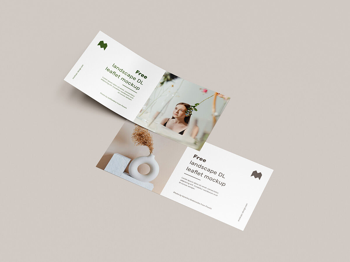 Minimalistic DL Leaflet Mockup FREE PSD