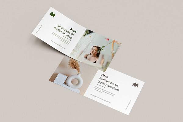 Minimalistic DL Leaflet Mockup FREE PSD