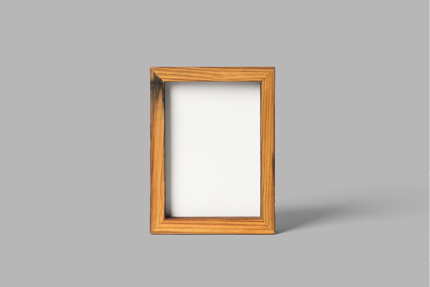 Minimalistic Wood Frame Mockup in a Solid Background FREE PSD