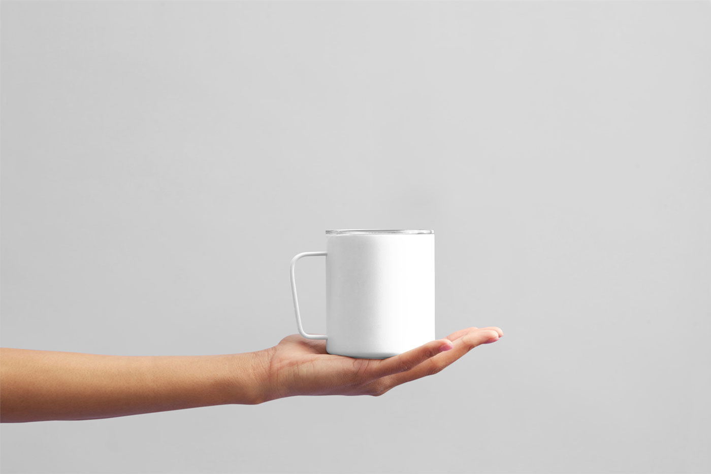 Mockup Displaying a Cup Containing Flower FREE PSD