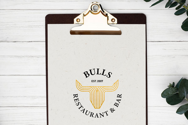 Mockup Displaying Clipboard on Striped Wooden Background FREE PSD