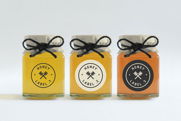 Mockup Displaying Honey Jar Set Top/Front View FREE PSD