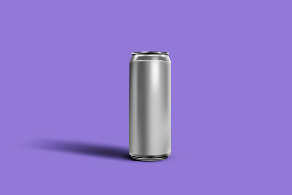 Mockup Featuring a Realistic Tin Soda Can FREE PSD