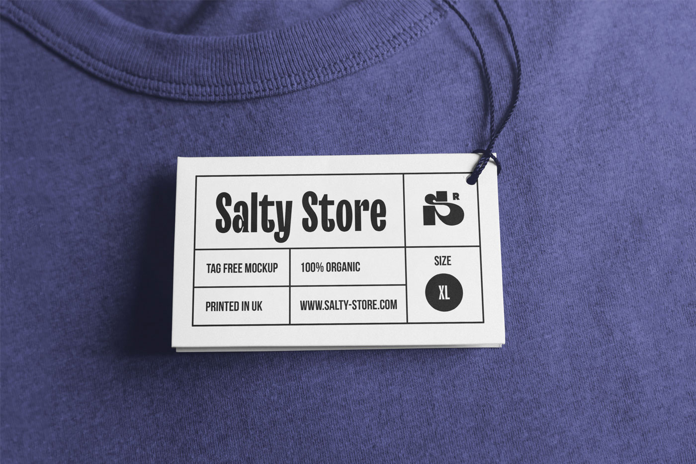 Mockup Featuring Clothing Label Tag on a Round Neck Clothe FREE PSD