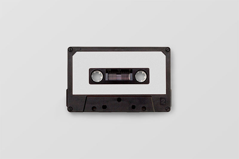 Mockup Featuring Front view of a Vintage Cassette Tape FREE PSD