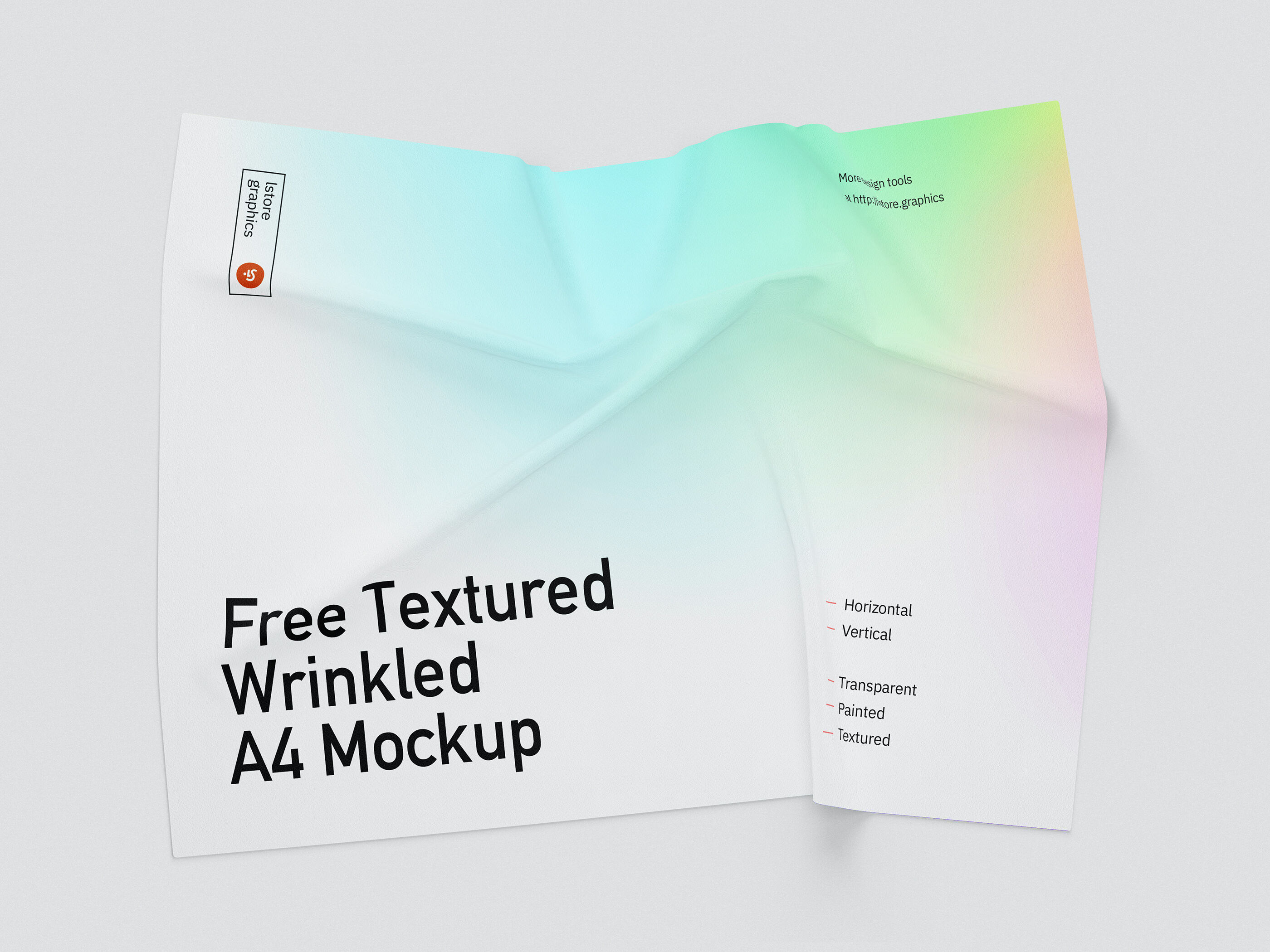 Mockup Featuring Portrait or Landscape Wrinkled A4 Fabric FREE PSD