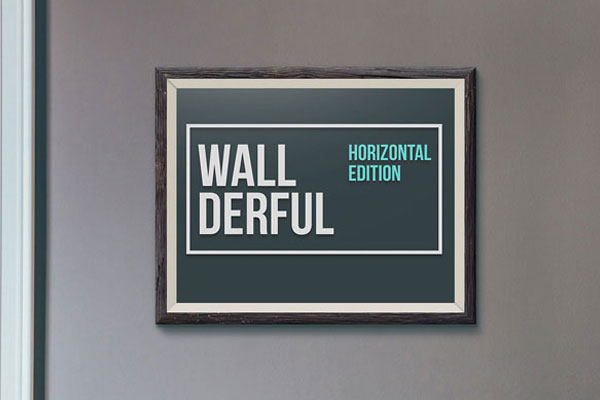 Mockup of a frame on the wall FREE PSD