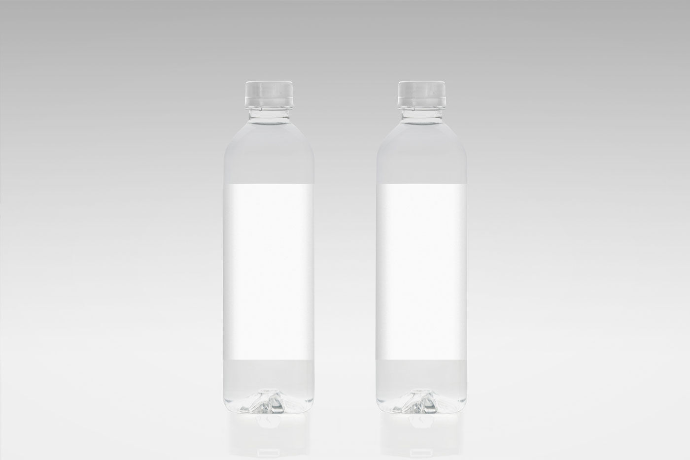 Mockup of Two Slim Water Bottles FREE PSD